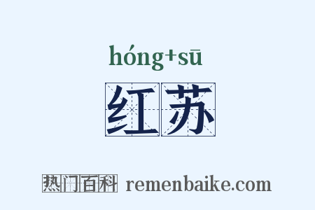 红苏是什么意思的图片